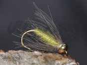 Tungsten Goldhead CDC Softhackle Nymph Yellow