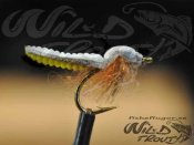 6-Pack Caddis Foam Pupa Light Grey/Yellow