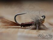 Tungsten JIG Goldhead Larvalace Nymph Brown BL