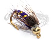 Softhackle BH GRHE Nymph Purple