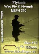 100 Pack Flugkrok MSFH 310 Wet Fly & Nymph