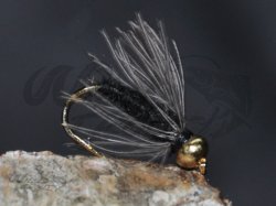 12-Pack BH CDC Softhackle Nymph Black