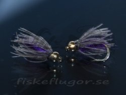 6-Pack BH CDC Softhackle Nymph Purple