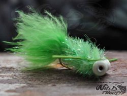 12-Pack Booby Fritz Rubberlegs Nymph Chartreuse
