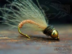 Tungsten Goldhead CDC Metallic Copper Pupa