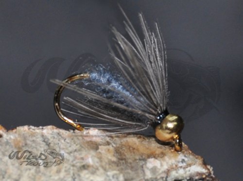 Tungsten Goldhead CDC Softhackle Nymph Grey