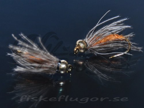 6-Pack BH CDC Softhackle Nymph Brown