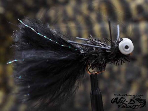 12-Pack Booby Fritz Rubberlegs Nymph Black