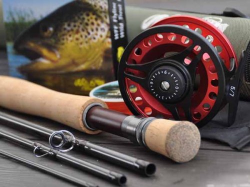 Flugfiskeset Black & Red Trout LW5