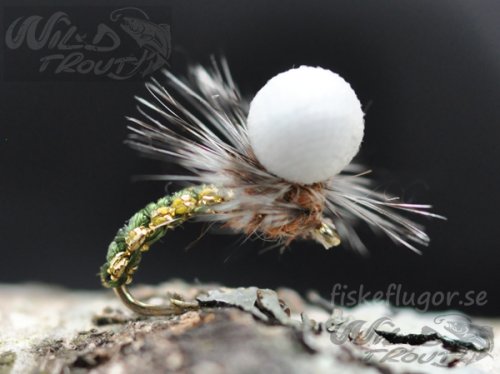 Woven Caddis Metallise Emerger Olive