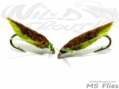 MS Deer Hair Ismopuppan Brun/Chartreuse