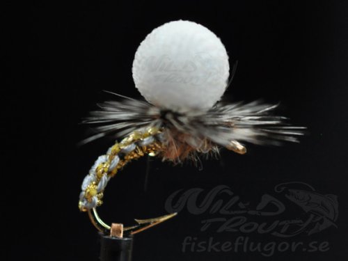 Woven Caddis Metallise Emerger Grey