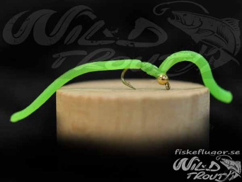 6-Pack Squirmy Worm Chartreuse