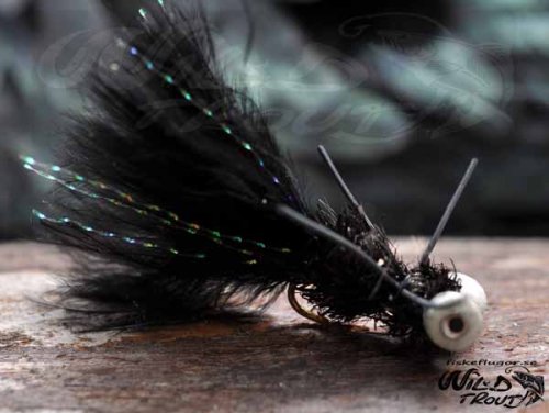 12-Pack Booby Fritz Rubberlegs Nymph Black