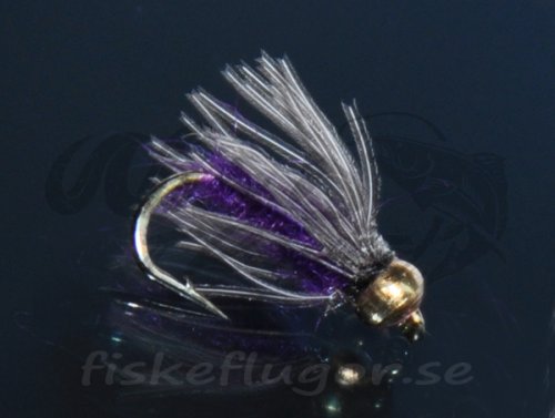 Tungsten Goldhead CDC Softhackle Nymph Purple