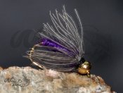 Tungsten Goldhead CDC Softhackle Nymph Purple