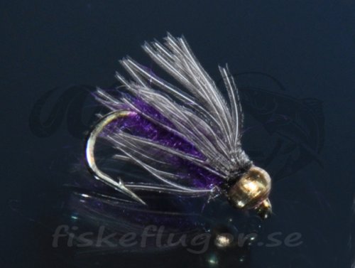 12-Pack BH CDC Softhackle Nymph Purple