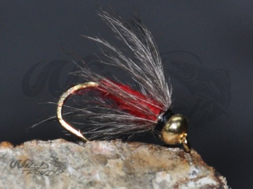 Tungsten Goldhead CDC Softhackle Nymph Red