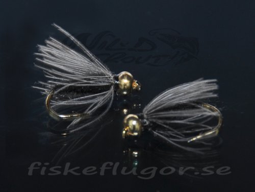 12-Pack BH CDC Softhackle Nymph Black