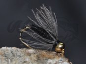 6-Pack BH CDC Softhackle Nymph Black