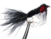 12-Pack Montana Marabou Tail Black/Red