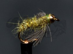 Soft Hackle BH GRHE Nymph Olive