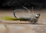 Tungsten JIG Goldhead Larvalace Nymph Olive BL